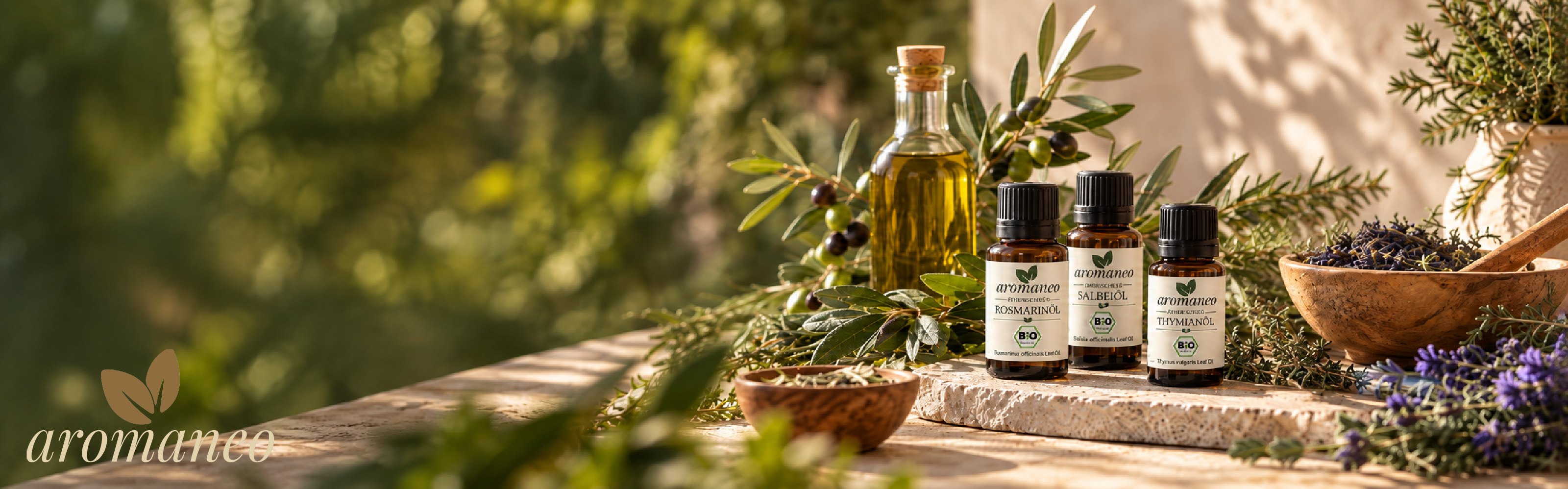 aromaneo Bio-Kräuter, Tees und ätherische Öle